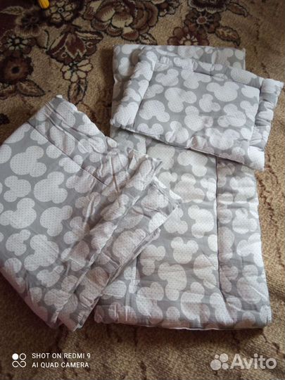 Комплект в коляску серый