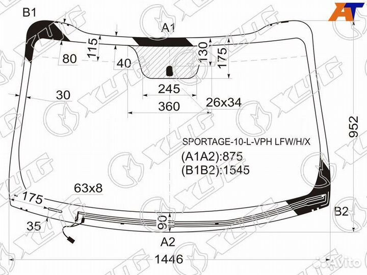 Лобовое стекло KIA sportage III 2010- ощ XYG