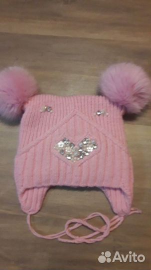 Шапка зима на девочку 5-6 лет