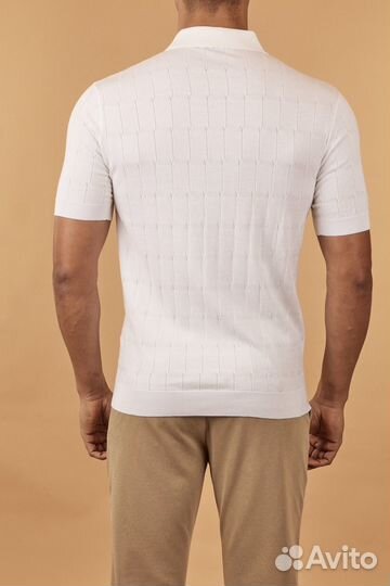 Белое поло с коротким рукавом Brinello cucinelli