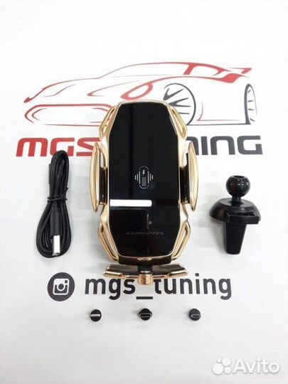 Беспроводная зарядка 15W gold нового образца