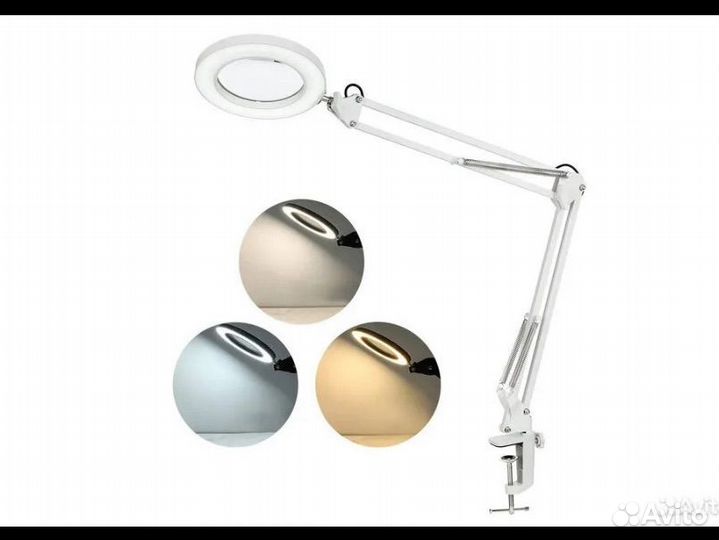 Лампа лупа настольная