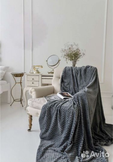 Плед травка плюшевый подарок