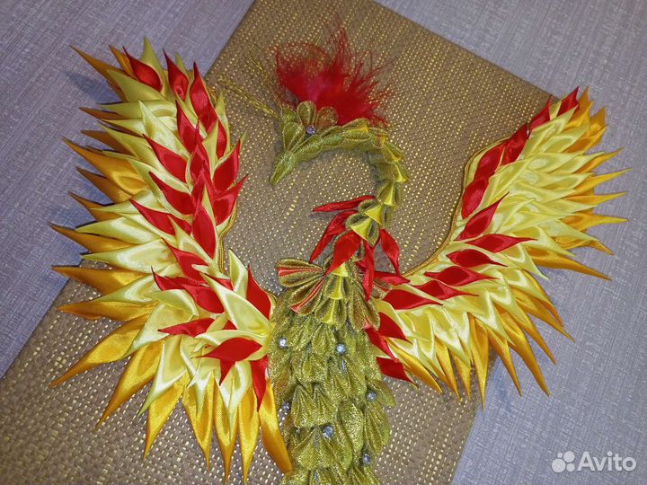 Картина из лент жар-птица