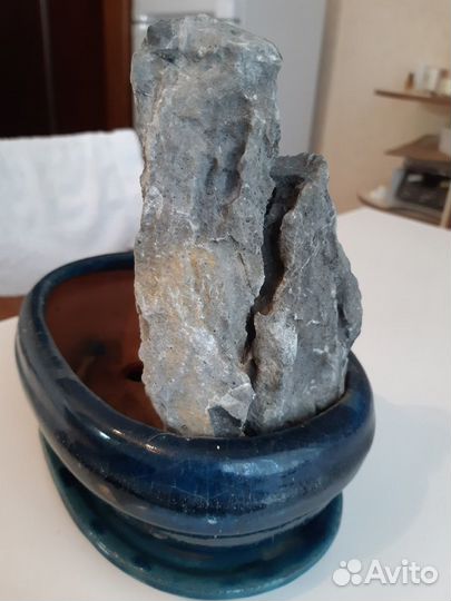 Кашпо с камнем для бонсай