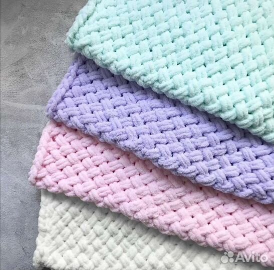 Плюшевый плед на заказ ручной работы