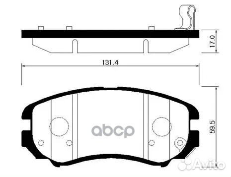 Колодки тормозные дисковые передн hyundai: elan