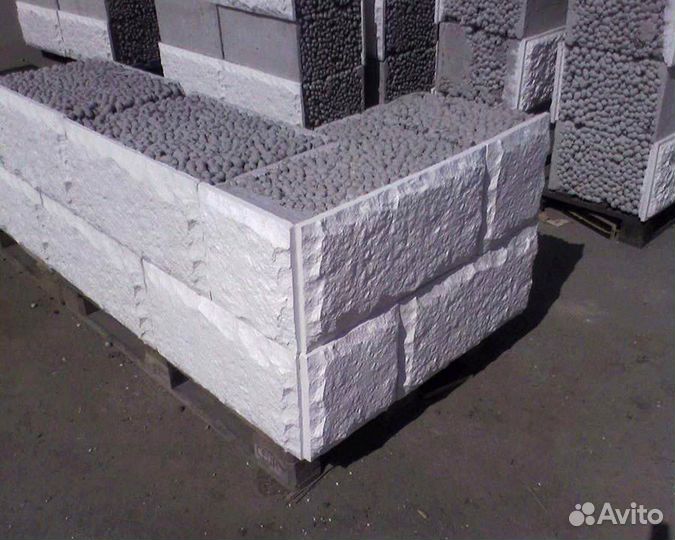 Блок стеновой из капсулированного керамзита облицо