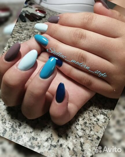 Наращивание ногтей, шеллак