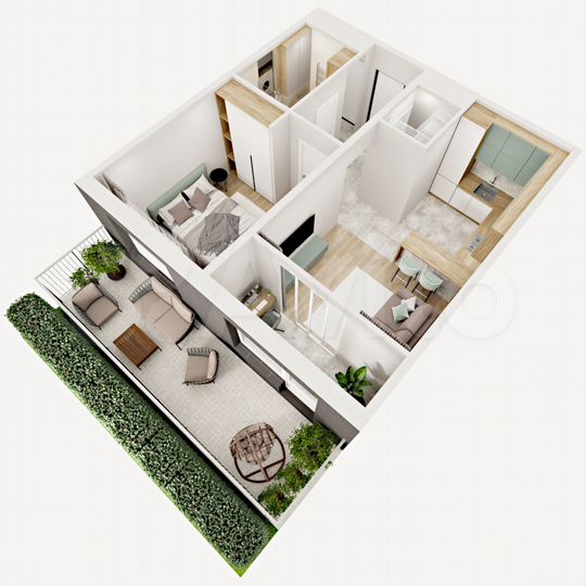 1-к. квартира, 45,1 м², 1/12 эт.