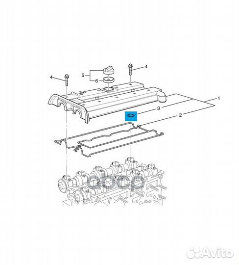 Прокладка болта крепления клапанной крышки 9041