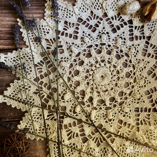 Вязаный декор ажурные салфетки