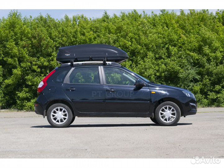 Автобокс Turino 1 410л на крышу автомобиля черный