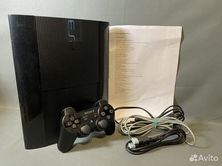 Sony PS3 Super Slim Прошитая +35 игр