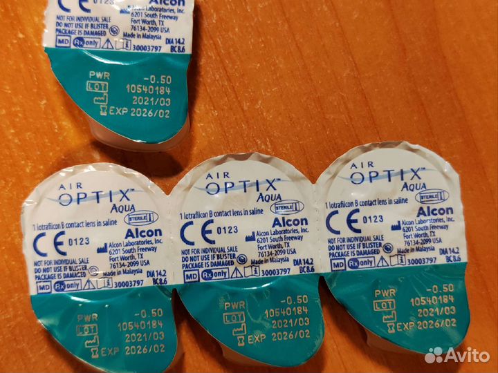 Контактные линзы Alcon Air Optix -0.5