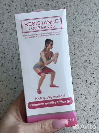 Набор резинок 5 шт спорт фитнес ленты эспандеры