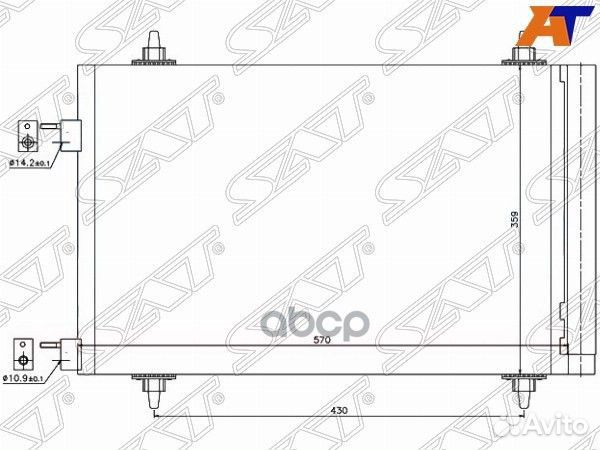 Радиатор кондиционера Citroen Berlingo 08-16