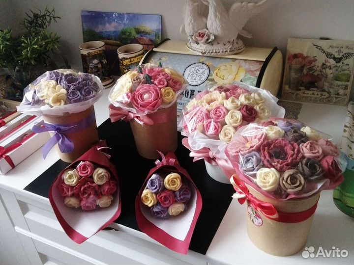 Цветы из шоколада