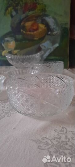 Хрусталь, конфетница, салатник и другое