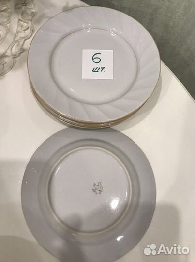 Тарелки разные, дулево -сирень