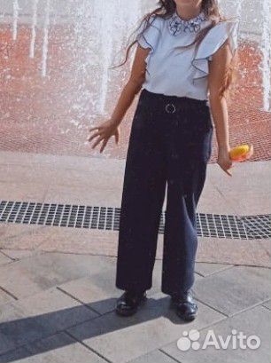 Школьная одежда, джинсовая рубашка от 128 до 140