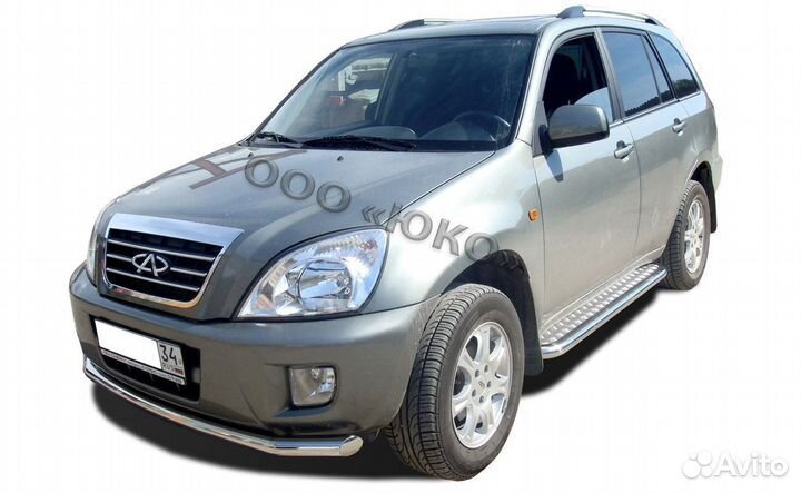 Chery Tiggo 2012 Защита переднего бампера