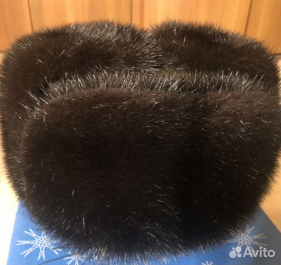 Норковая шапка мужская бу