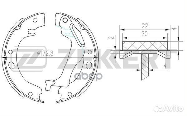 Колодки торм. бараб. задн. Toyota Corolla (E120)