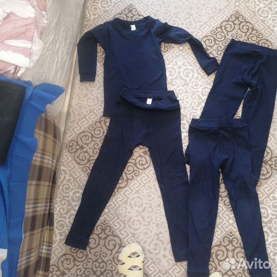 Комплект хлопковое термобелье 128 см