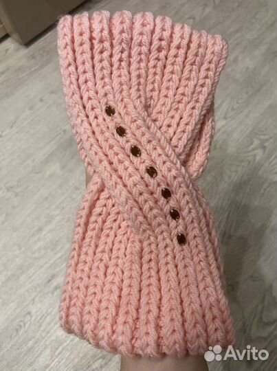 Повязка на голову вязаная