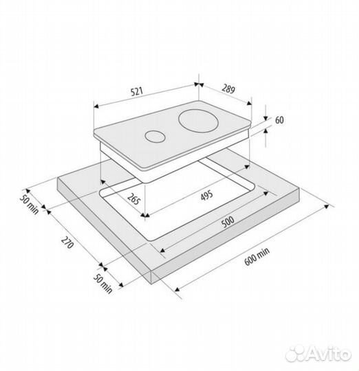 Новая варочная панель Krona corto 30 BL