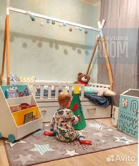 Детская кровать с ящиками