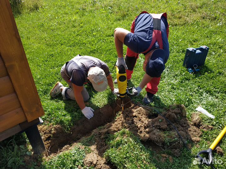 Установка заземления с замером