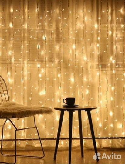 Гирлянда штора новая 3*3