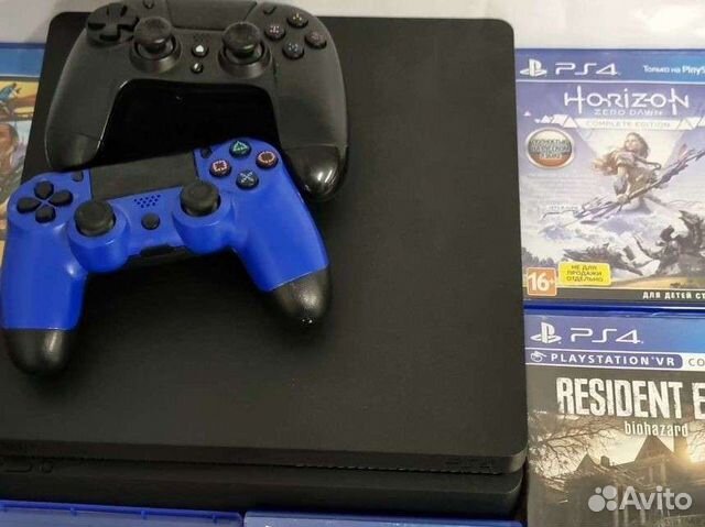 Ps4 slim 500 gb 2 джойстика с играми