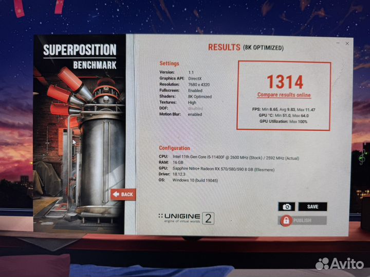 Видеокарта Sapphire AMD RX 570 8gb nitro+ OC