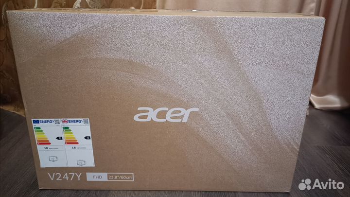 23,8 Монитор Acer V247YEbiv черный 100Hz 1920x1080
