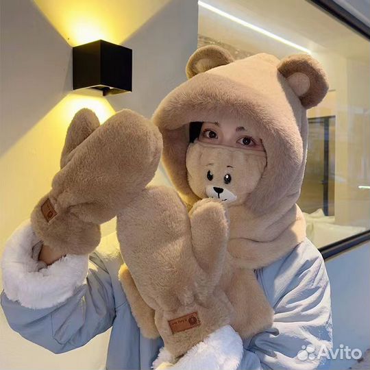 Комплект шапка и шарф для девочки