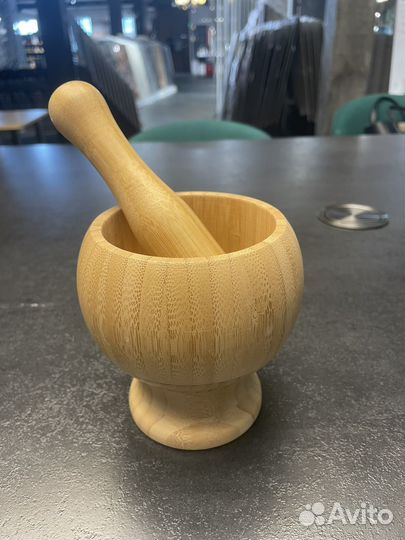 Деревянная ступка с пестиком