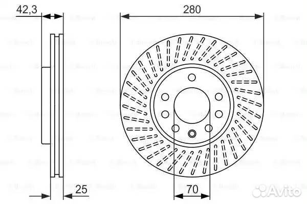 Диск тормозной перед