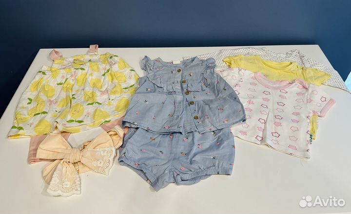 Детские вещи пакетом от 0 до года для девочки