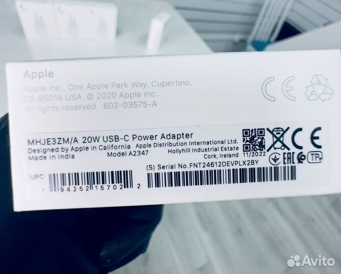 Оригинальный Адаптер Apple USB-C 20W