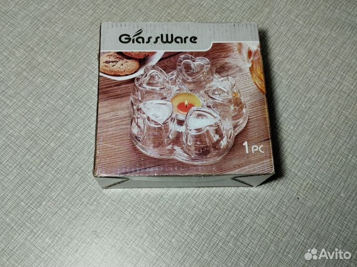 Подставка для чайника со свечой огнеупорная