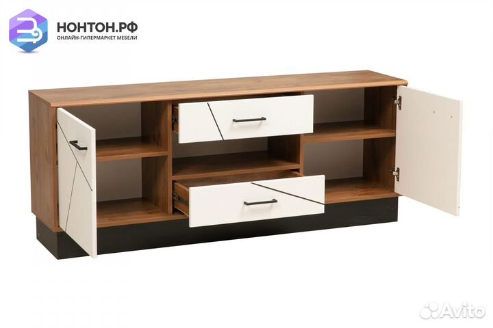 Тв-тумба Гамма 54.04 таксония / черный / белый