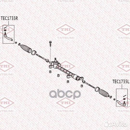 Наконечник рулевой тяги R TEC1735R tatsumi