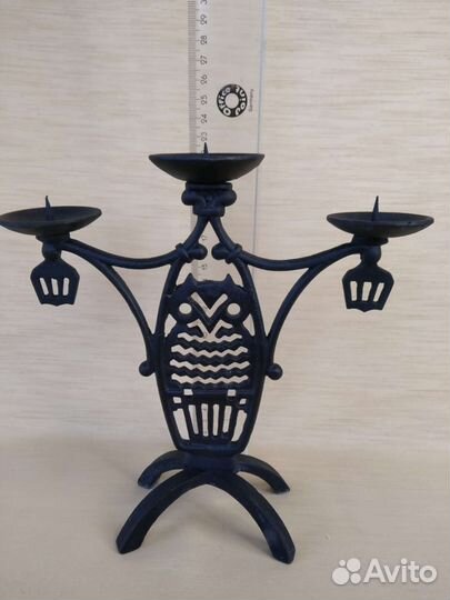 Чугунные подсвечники Винтаж