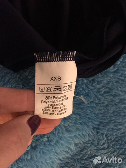 Купальник для бассейна, синий детский новый 6-8 ле