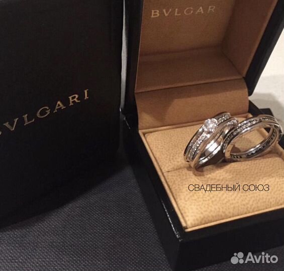 Золотые обручальные кольца Bvlgari 585 пробы
