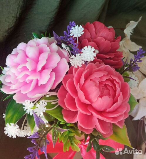 Букет цветов из мыла