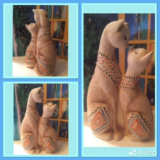 Кот и кошка. Статуэтки. Фарфор, стекло и др